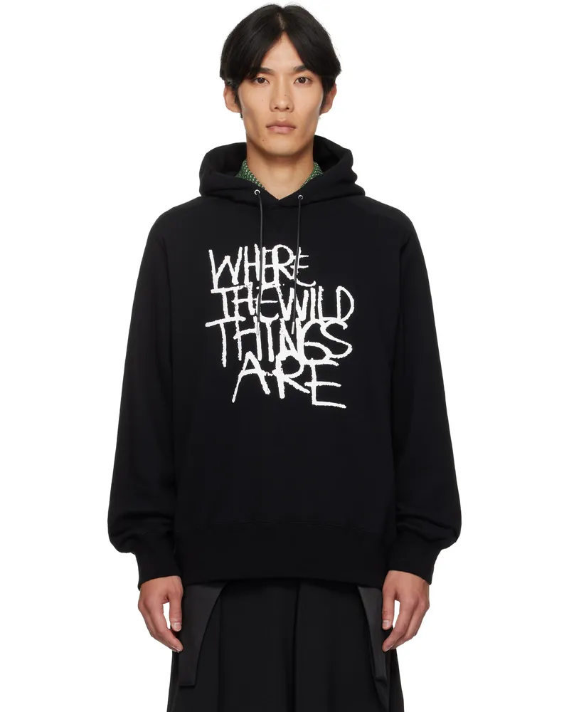 Sacai Black 'Where The Wild Things Are' Cotton Hoodie 001