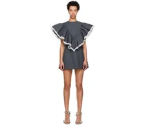 SSENSE Work Capsule – Gray Giant Ruffle Mini Dress