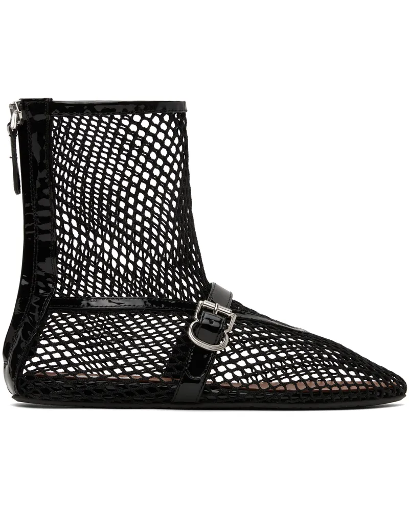 Alaïa Black Fishnet High Boots 999