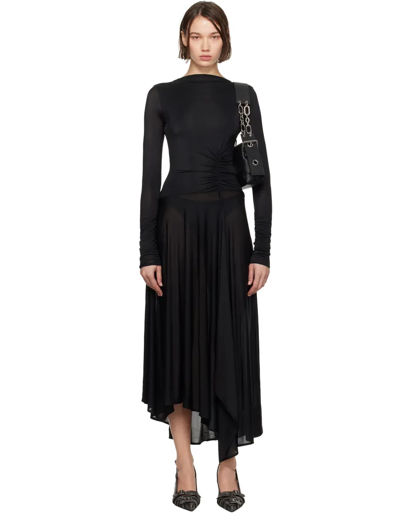Acne Studios Black Long Sleeve Maxi Dress 900