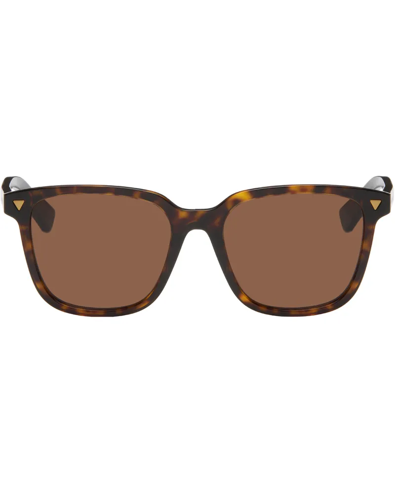 Bottega Veneta Brown Soft Recycled Acetate Square Sunglasses 002