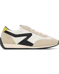 Rag & Bone Beige Retro Runner Slim Sneakers Wht