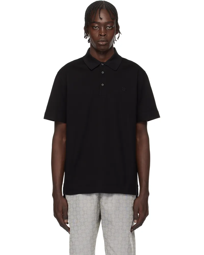 Givenchy Black 4G Detail Polo 001-black