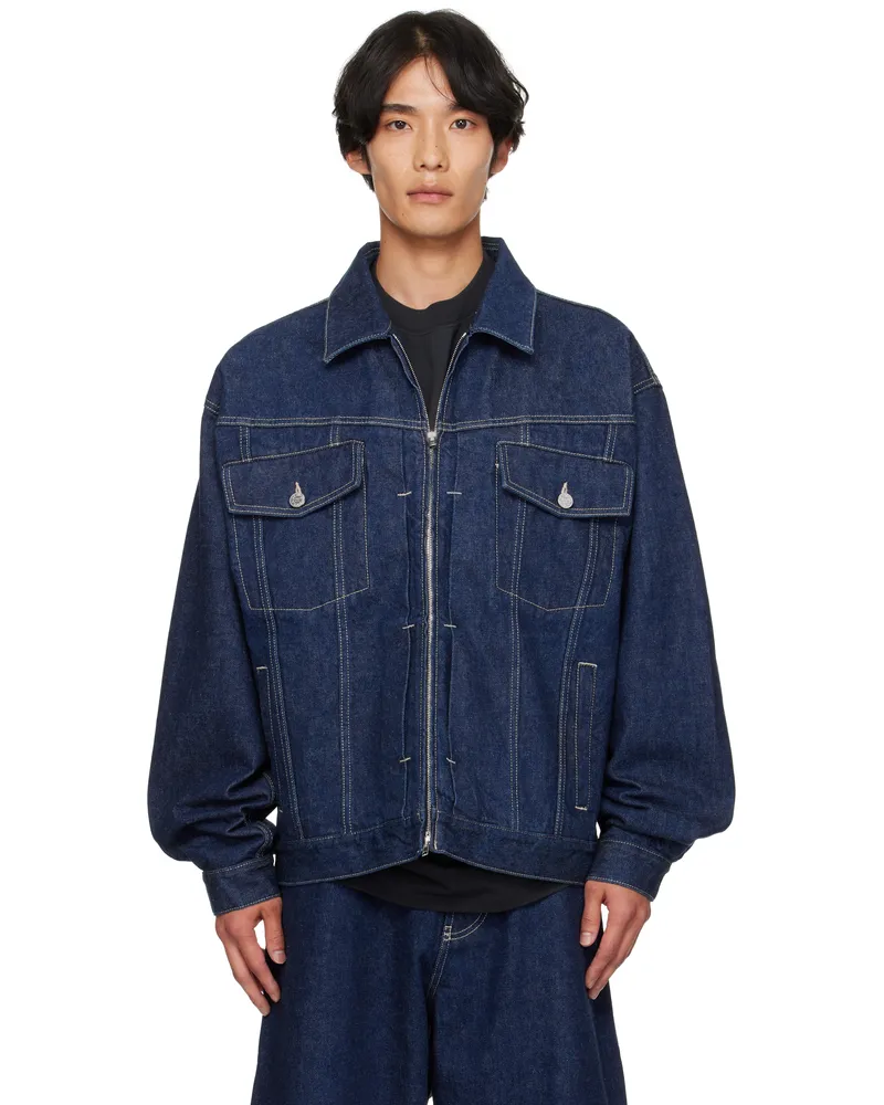 VETEMENTS Navy Hip-Hop Denim Jacket Japanese
