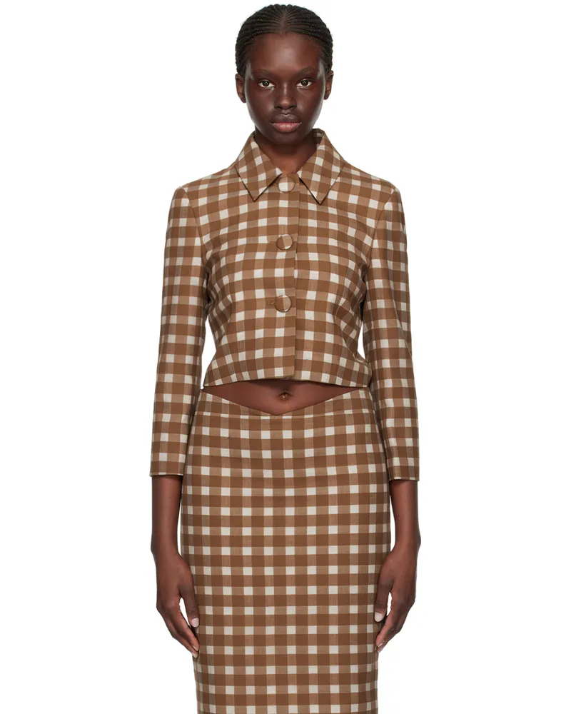 SHUSHU/TONG Brown Pointed Jacket Bn100