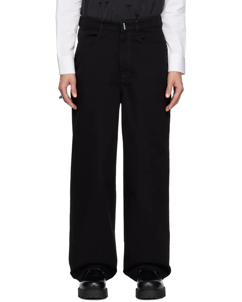 Givenchy Black Wide Jeans 001-black