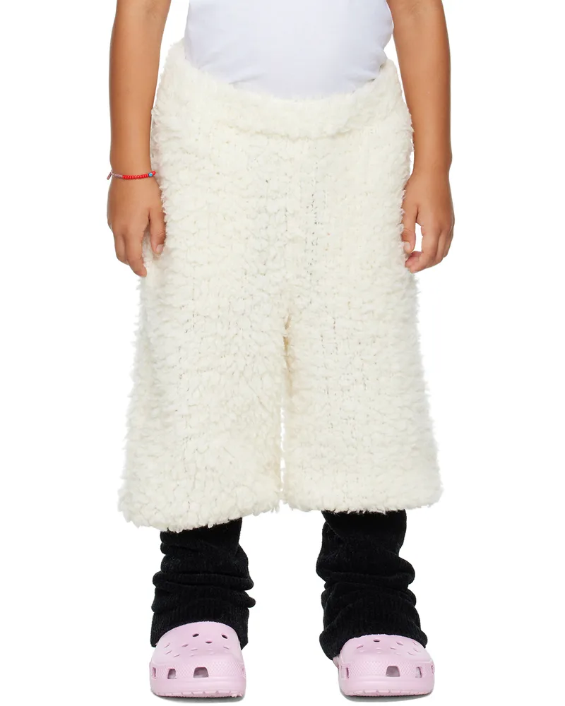 Doublet Kids Off-White Sheep Wannabe Knit Pants White