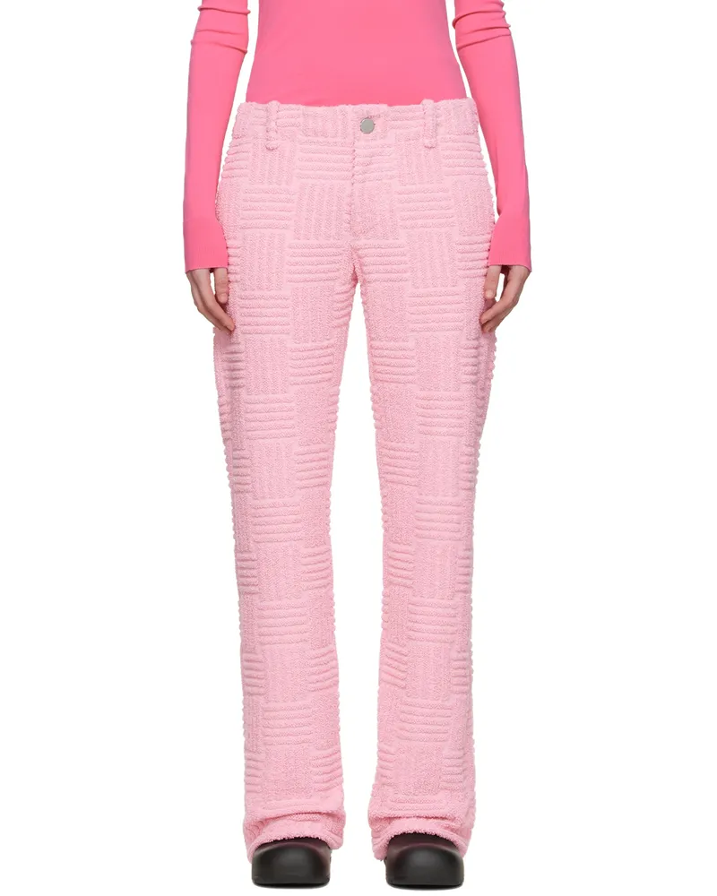 Bottega Veneta Pink Intreccio Trousers 5069