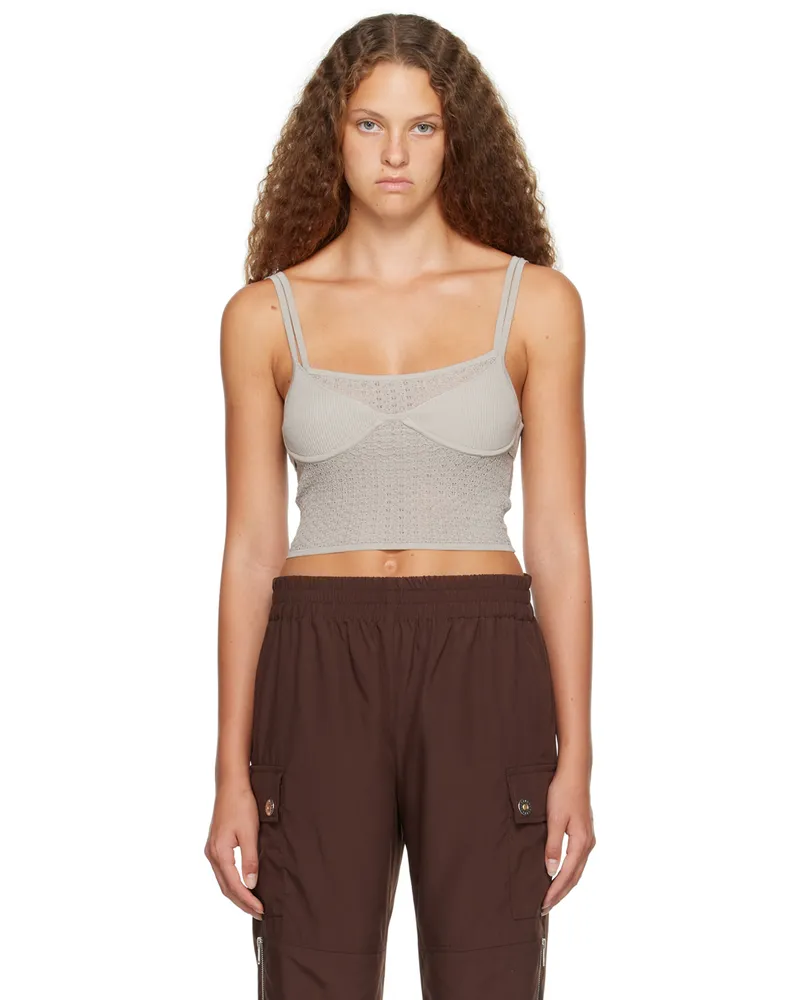 Dion Lee Gray Serpent Tank Top Alloy
