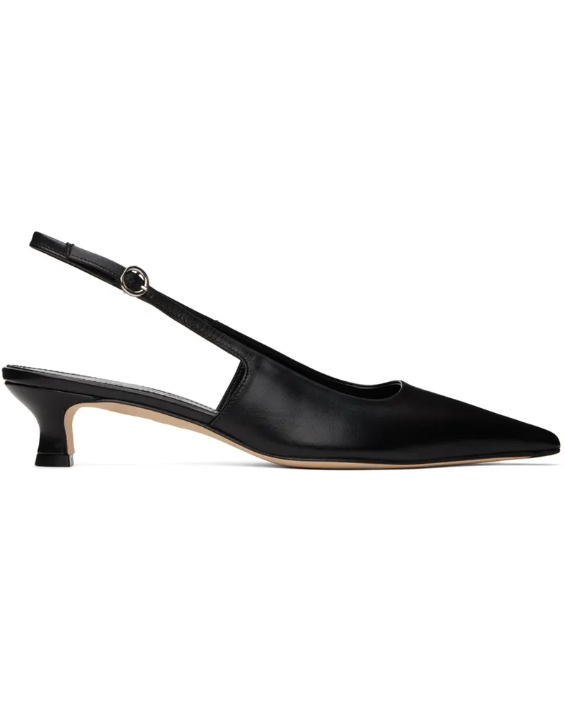 aeyde Black Catrina Slingback Heels Black