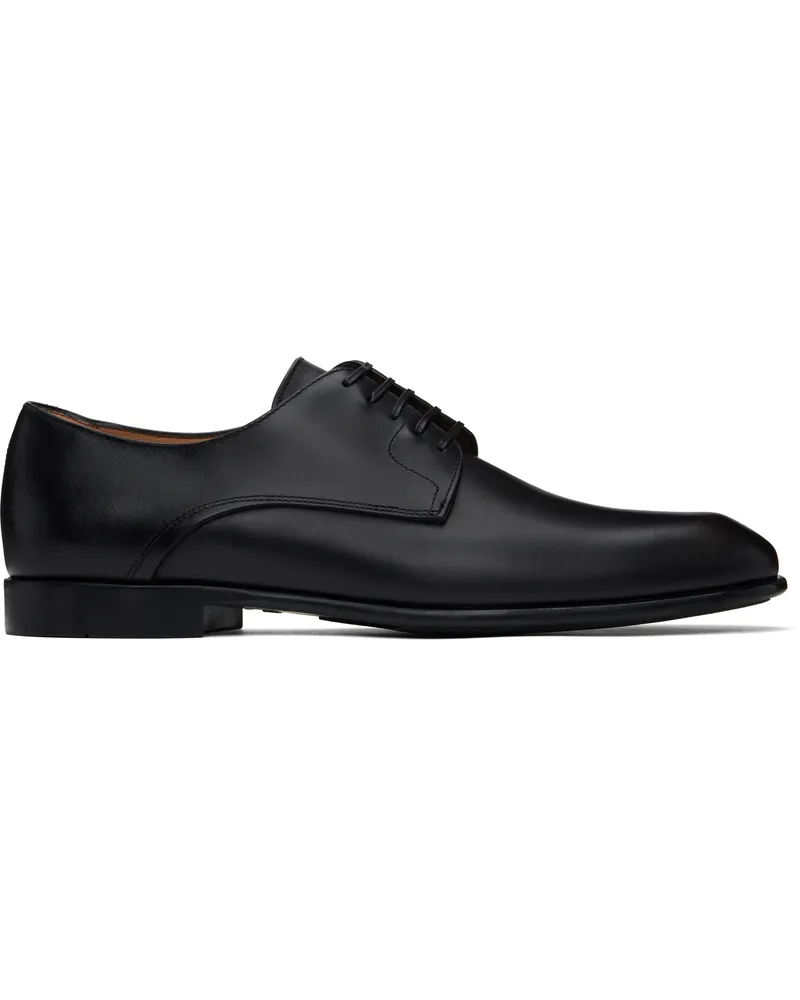 Ferragamo Black Two Tone Derbys Nero