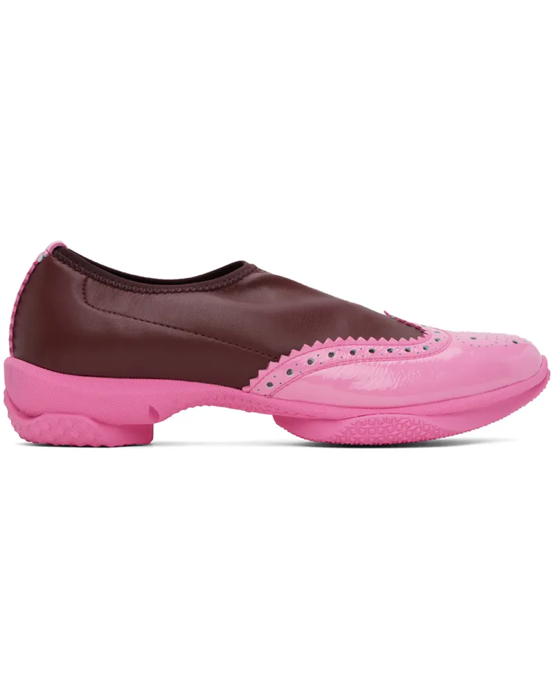 KIKO KOSTADINOV Burgundy & Pink Sonia Slip On Brogues Burgundy