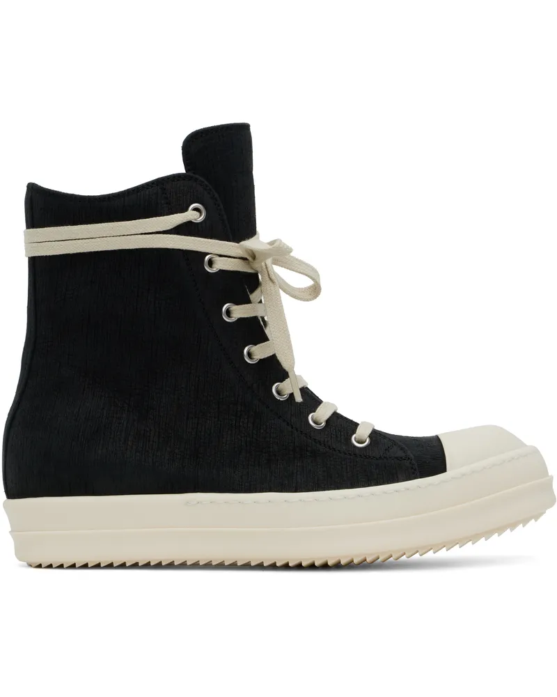 Rick Owens Black Hollywood Bull Leather Sneakers 911