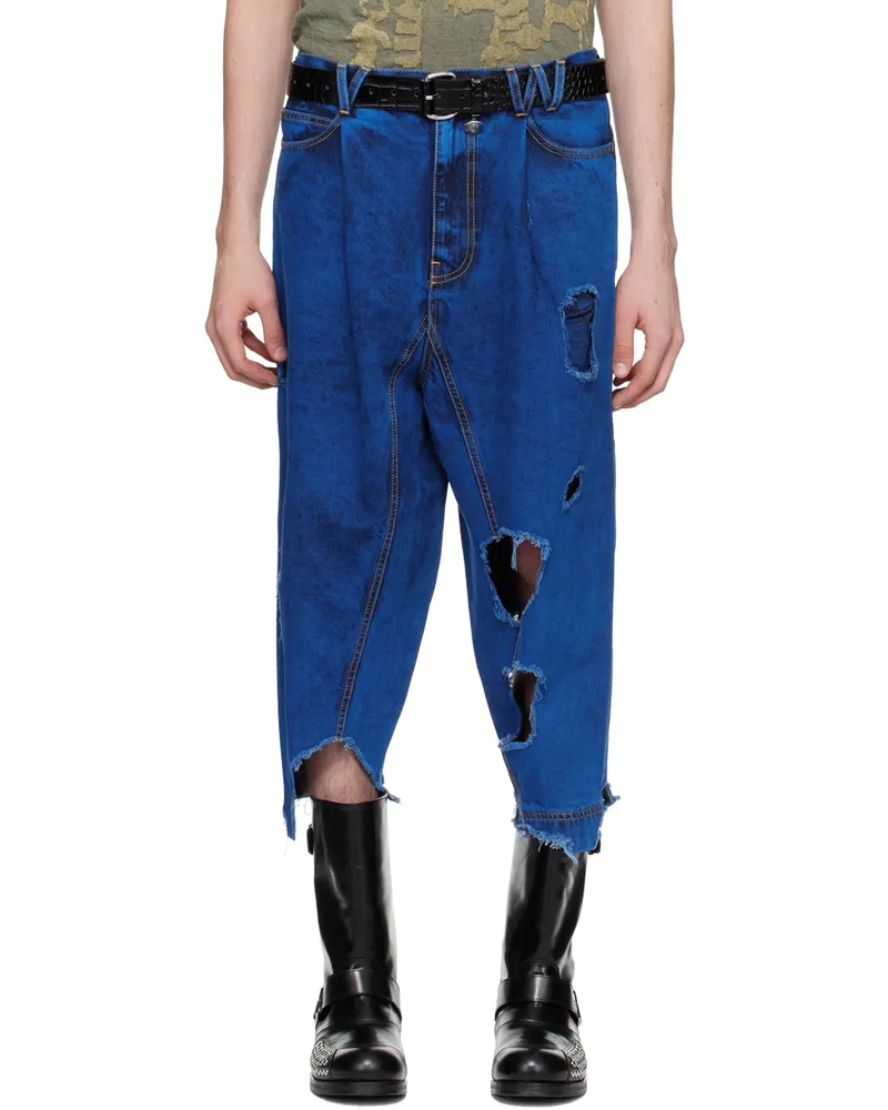 Vivienne Westwood Blue Bleached Jeans Ss24-k309