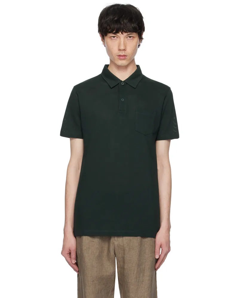 Sunspel Green Riviera Polo Holly