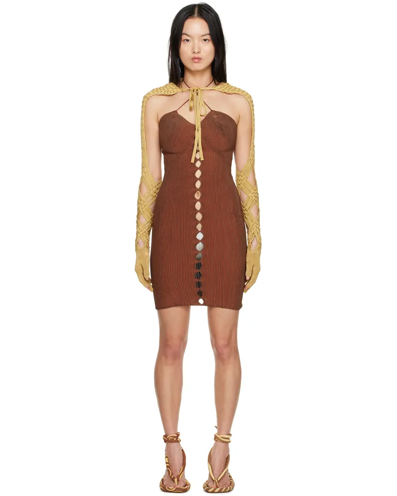 Isa Boulder SSENSE Exclusive Brown Minidress Halloween