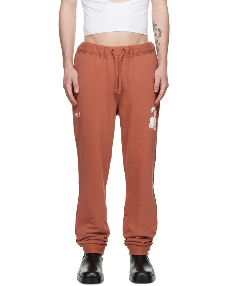 HEAD OF STATE Brown Oba Lounge Pants Brown