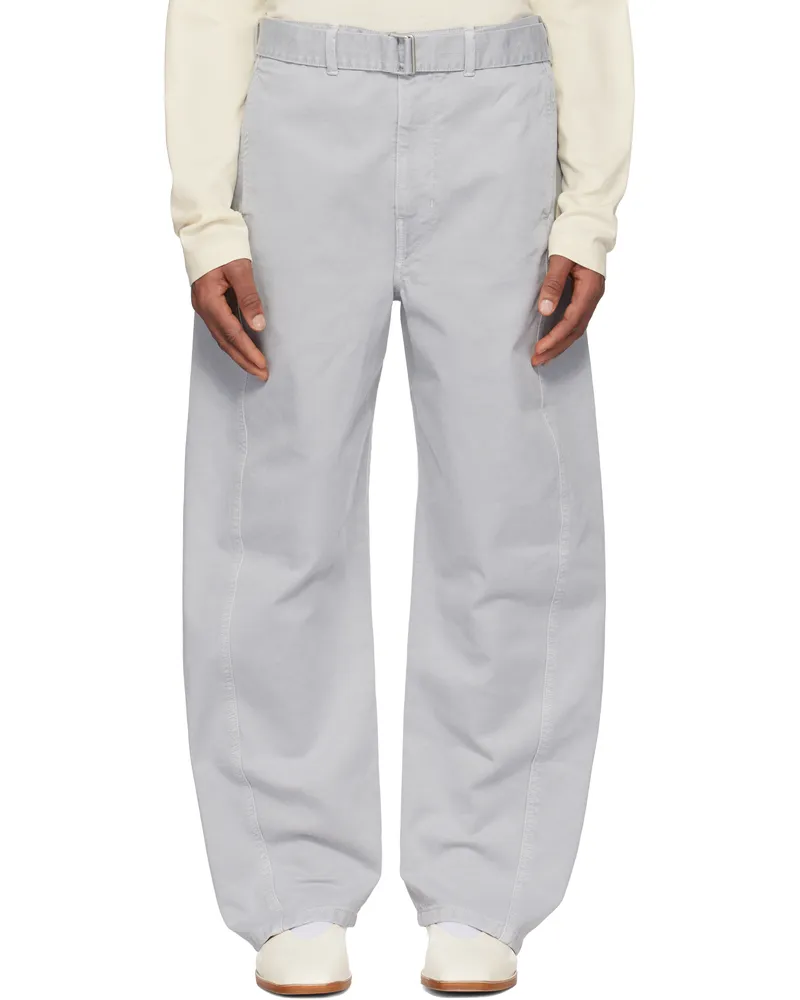 Christophe Lemaire Gray Twisted Belted Jeans Bk948
