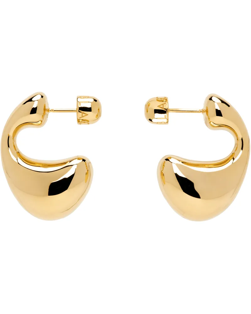 Maria Black Gold Dolphin Large Earrings Goldplated