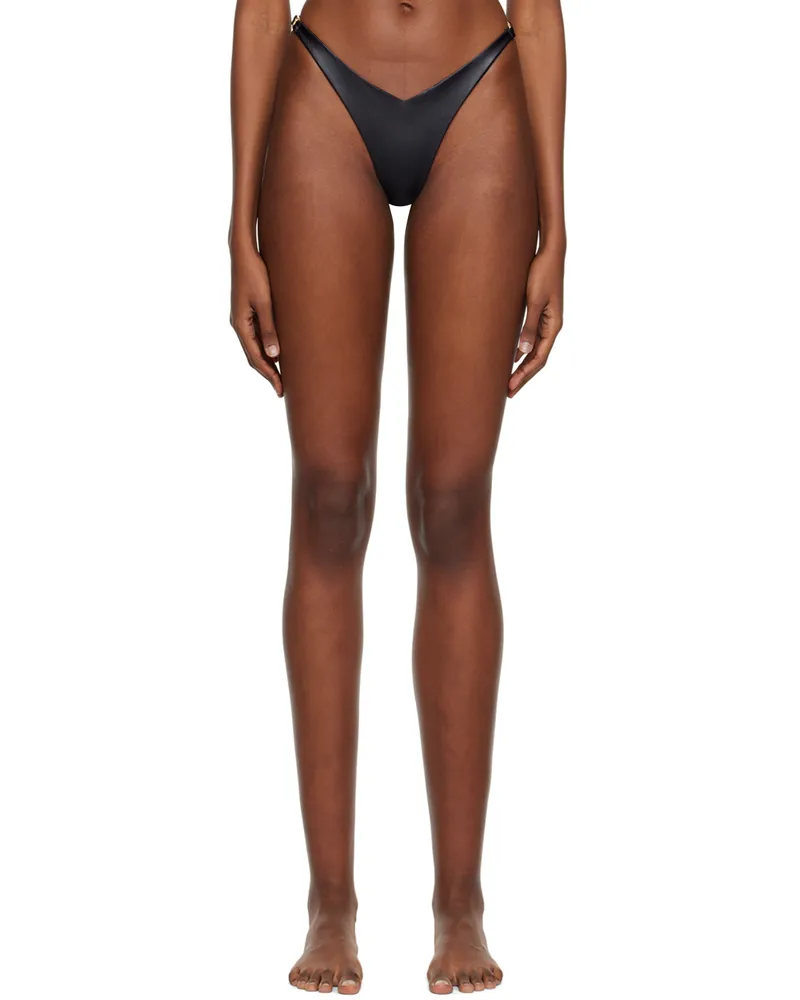 GCDS Black Clip Bikini Bottoms Black
