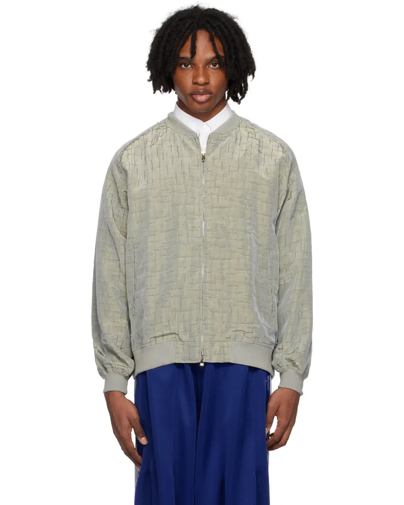 NEEDLES Gray B.B. Bomber Jacket A-blue