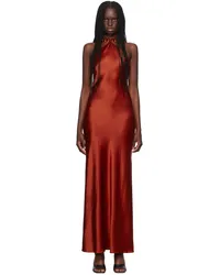 STAUD Red Cadence Maxi Dress Rust