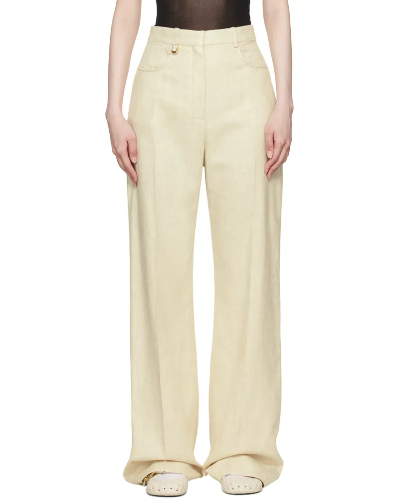 Jacquemus Beige La Casa 'Le pantalon sauge' Trousers 130