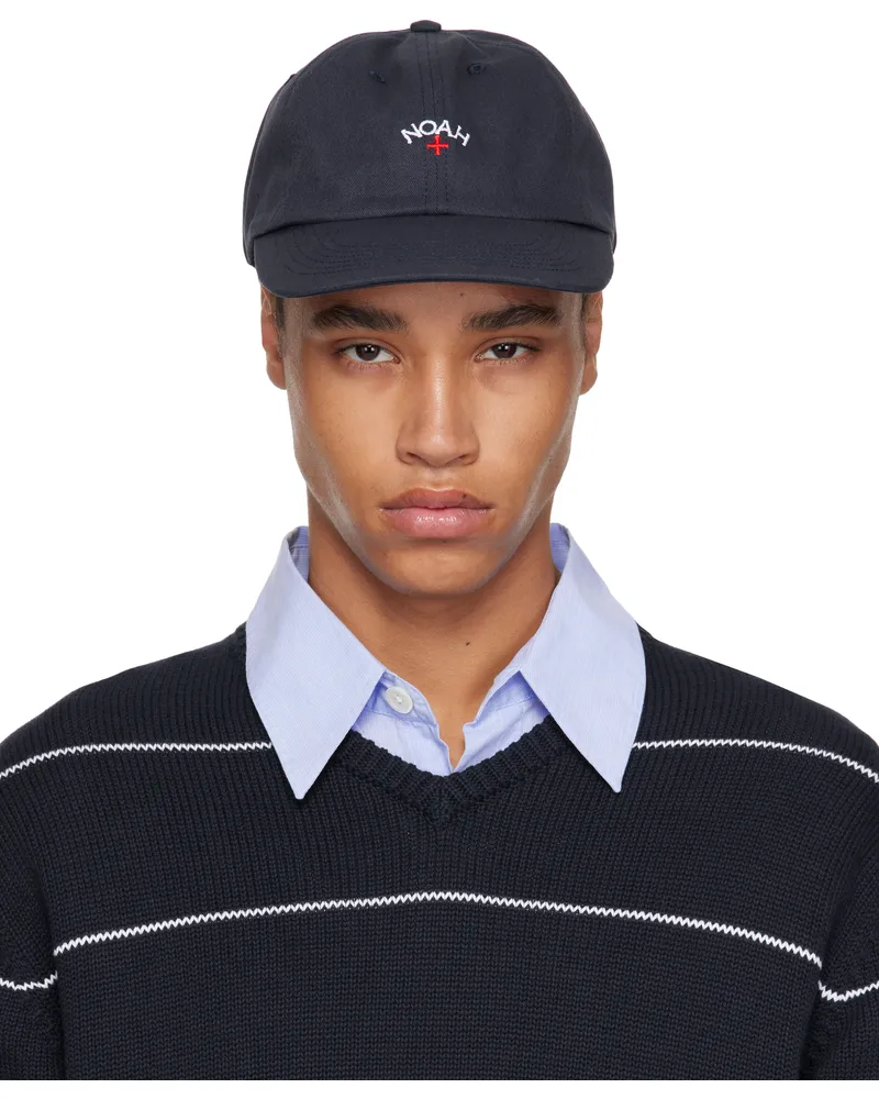 Noah NYC Navy Classic Core Logo 6-Panel Cap Navy