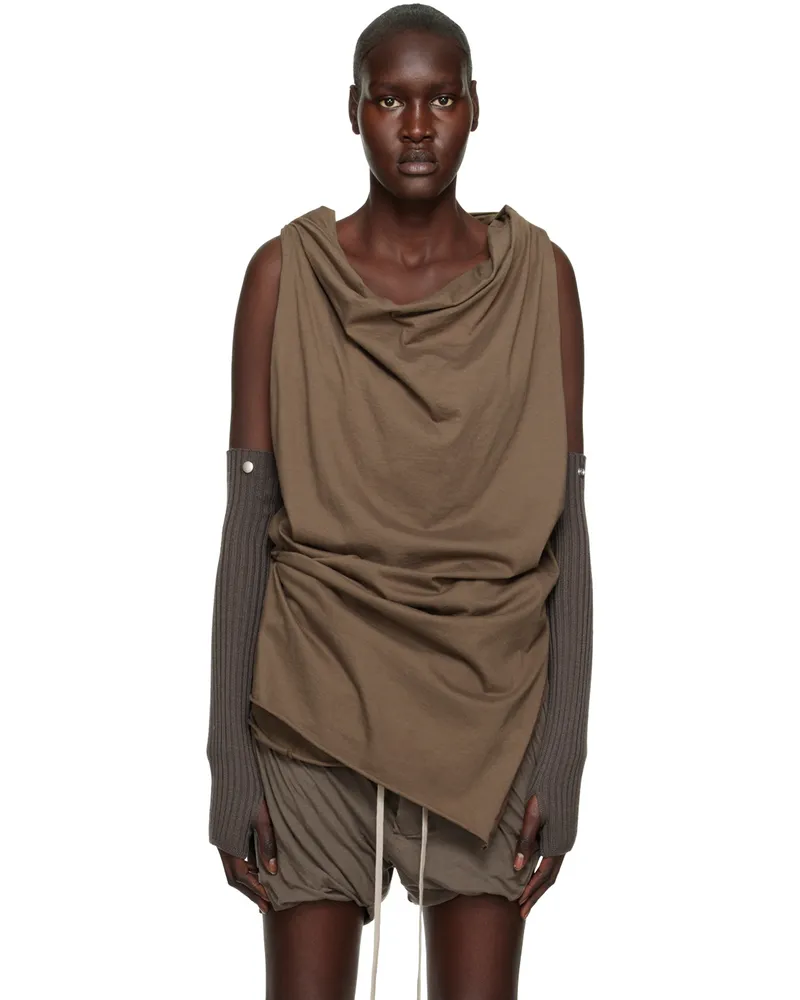 Rick Owens Gray Wool Arm Warmers 34