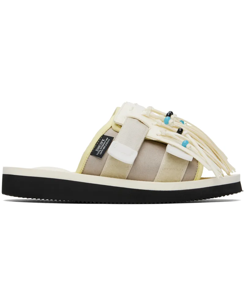 SUICOKE Off-White HOTO-Cab Sandals Ivory