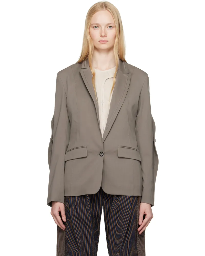 KIKO KOSTADINOV Gray Seneca Tailored Blazer Slate