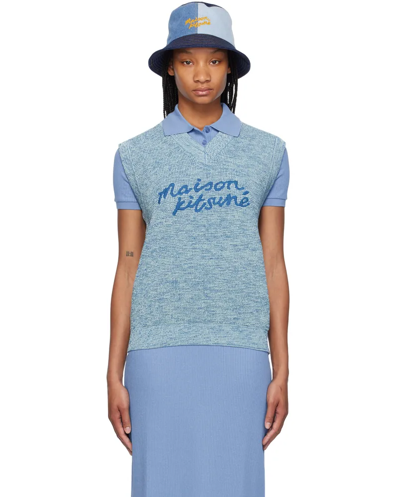 Kitsuné Blue Handwriting Vest H476
