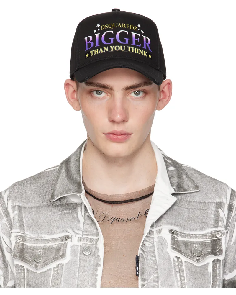 Dsquared2 Black Rocco Baseball Cap 2124