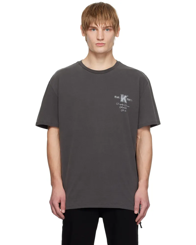 ksubi Black Lock Up Biggie Faded T-shirt Black