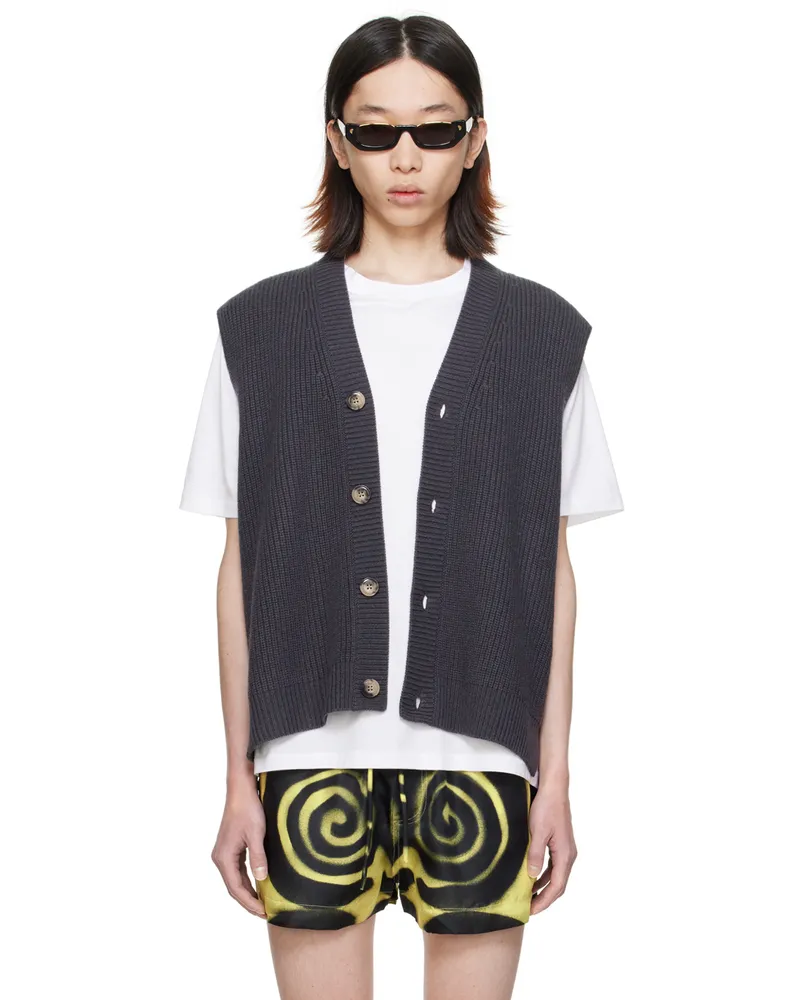 Nanushka Gray Terence Vest Schoolgrey