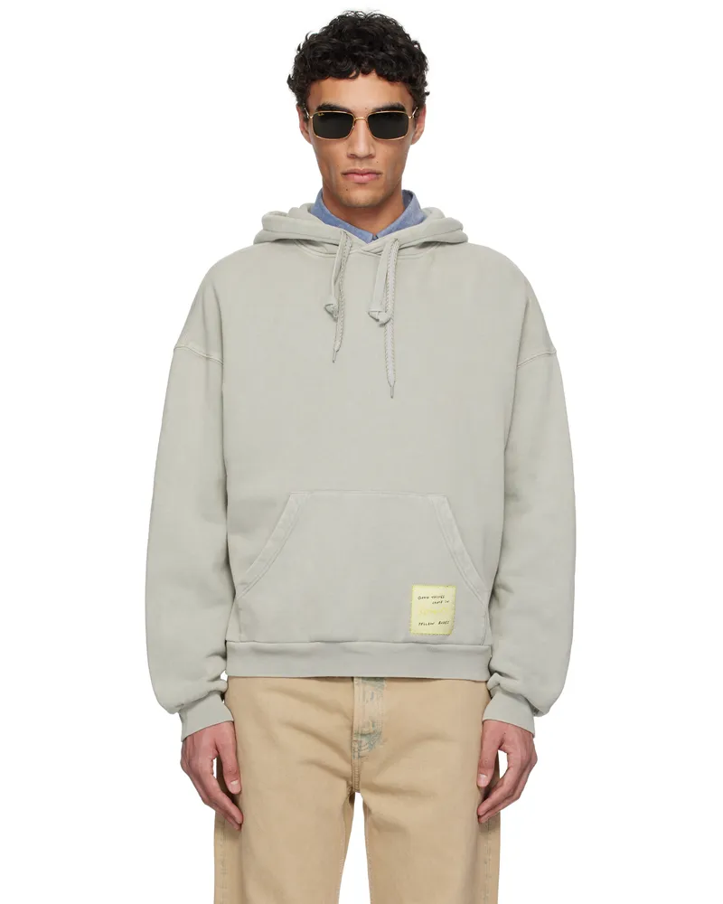 Axel Arigato Taupe Patch Washed Hoodie Sage