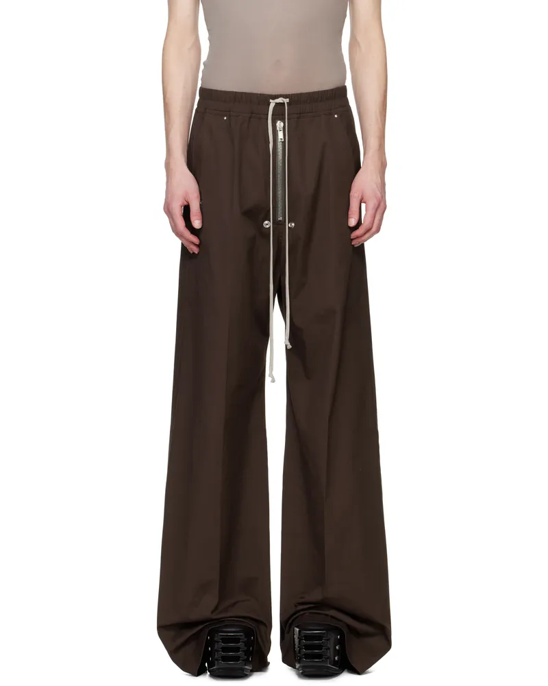 Rick Owens Brown Hollywood Wide Bela Trousers 14