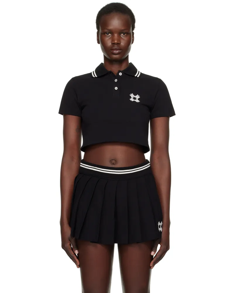 Amiri Black MA Quad Cropped Polo Black