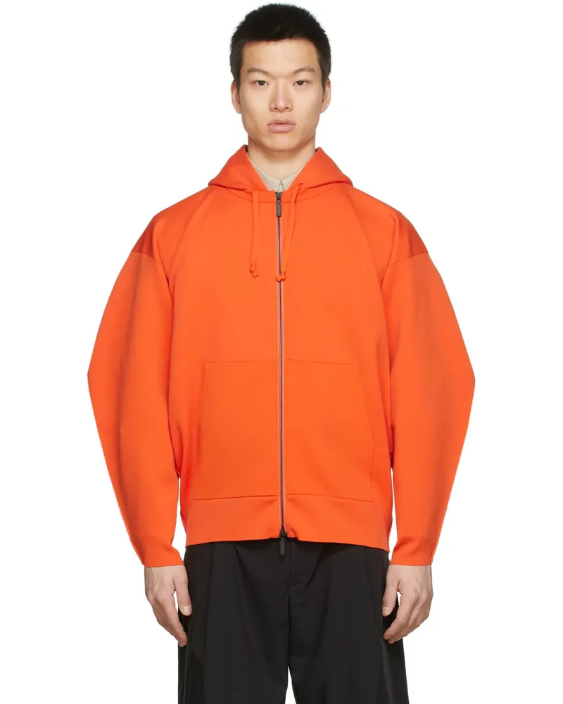 Rito Structure Orange Recycled Zip Hoodie Org