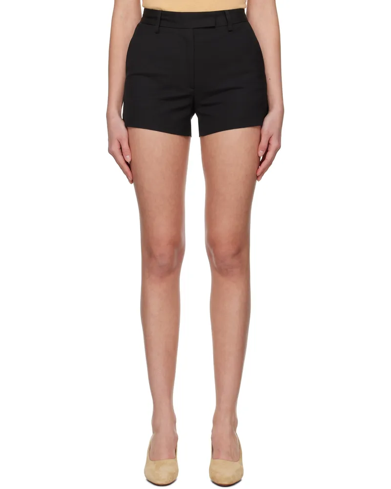 Nothing Written Black Micro-Cotton Chino Shorts Black