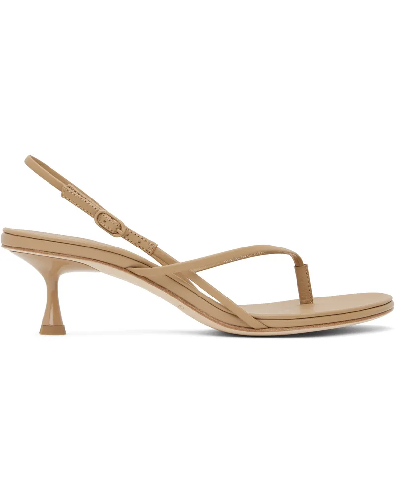 Studio Amelia Beige Wishbone 50 Heeled Sandals Bge