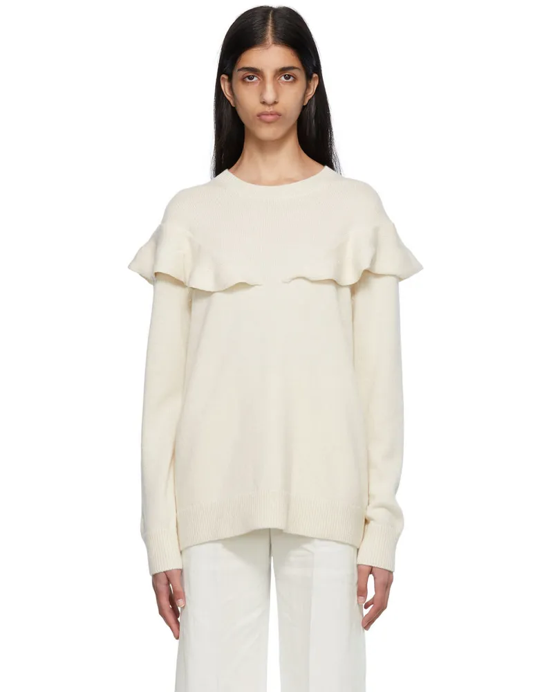 Chloé Off-White Ruffled Sweater 109