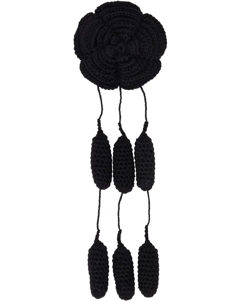 BODE Black Blossom Brooch Black