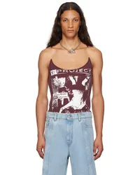 Y/PROJECT Burgundy Invisible Strap Tank Top Burgundy