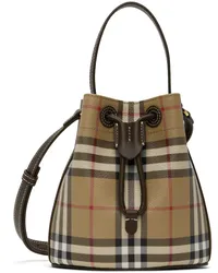 Burberry Beige Mini Check Bucket Bag Vntg