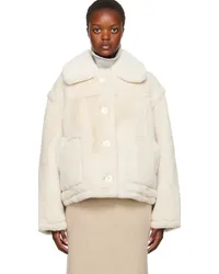 STAND Off-White Xena Faux-Shearling Jacket Off