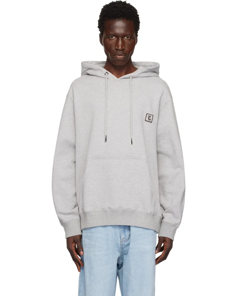 Wooyoungmi Gray Back Logo Hoodie 721g