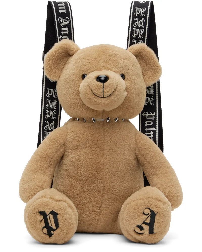 Palm Angels Tan 'Bear in Mind' Backpack Brown