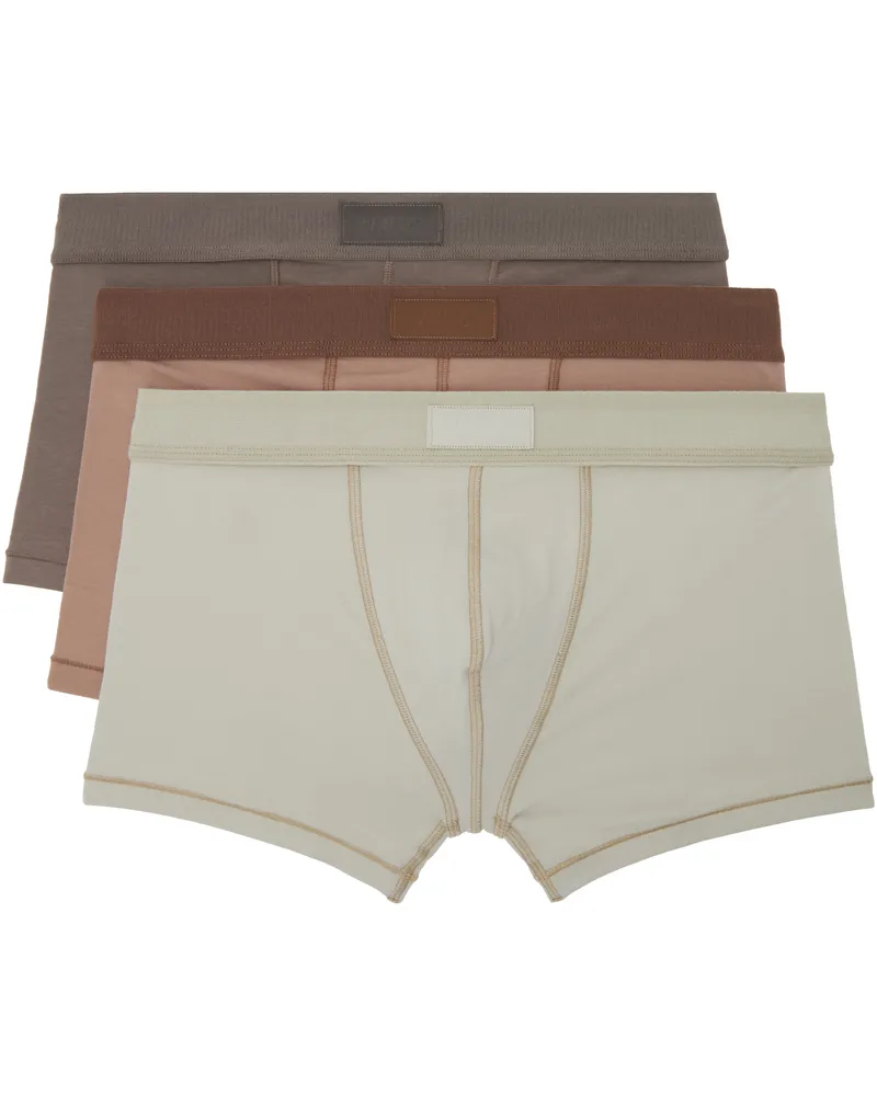 SKIMS Three-Pack Multicolor SKIMS Cotton 3 Boxer Briefs Amethyst