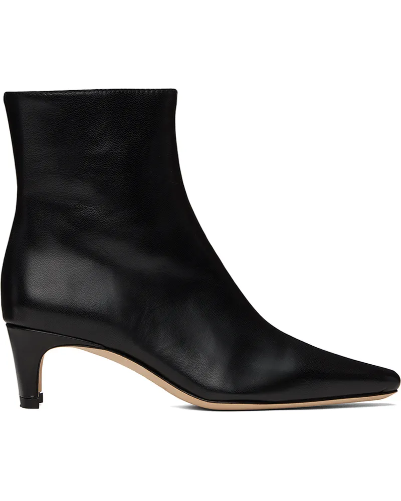 STAUD Black Wally Ankle Boots Black
